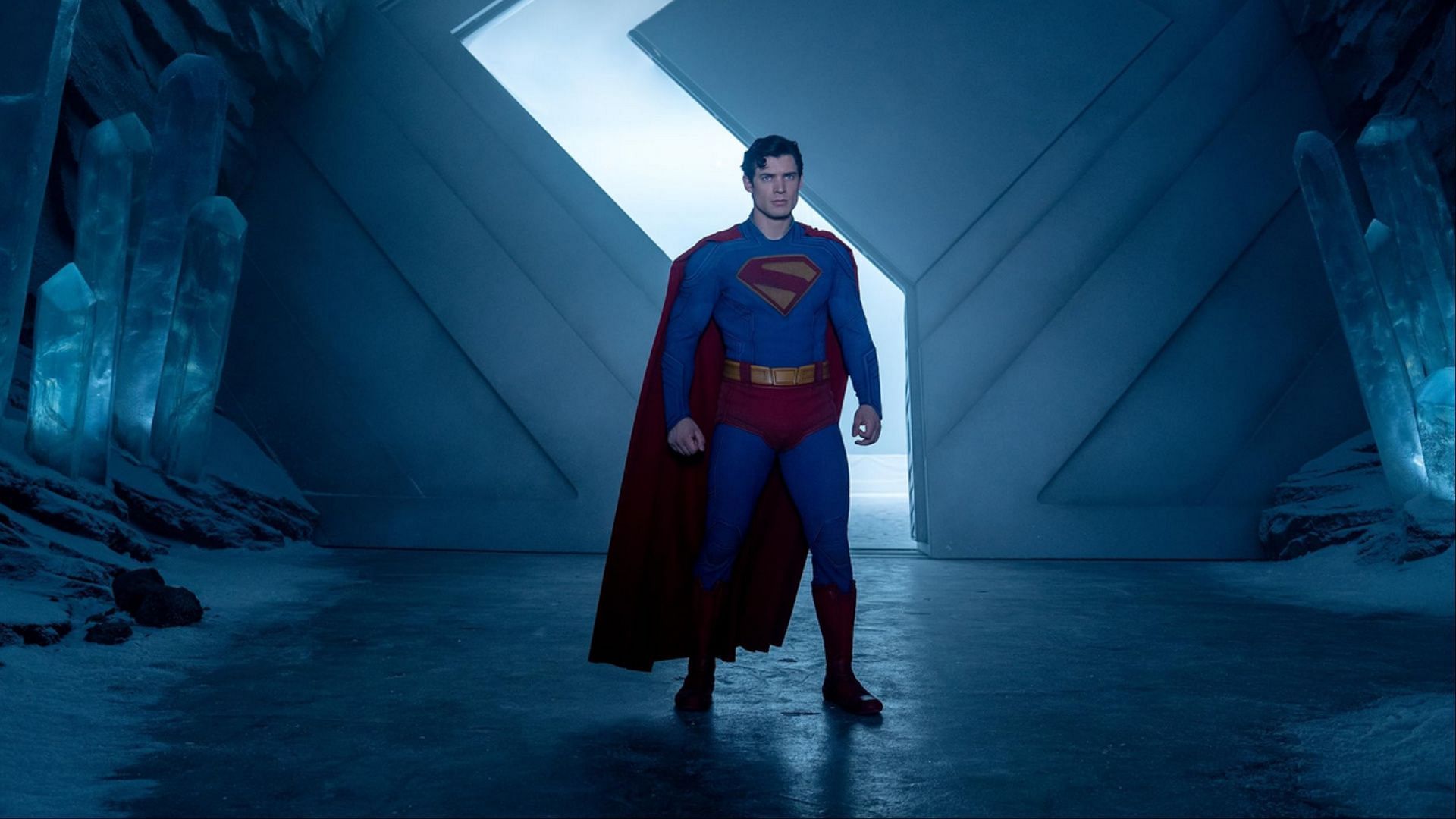 David Corenswet as Superman stands inside the Fortress of Solitude in Superman (2025), a key location featured in James Gunn’s new vision for the DC Universe. (Image via DC)