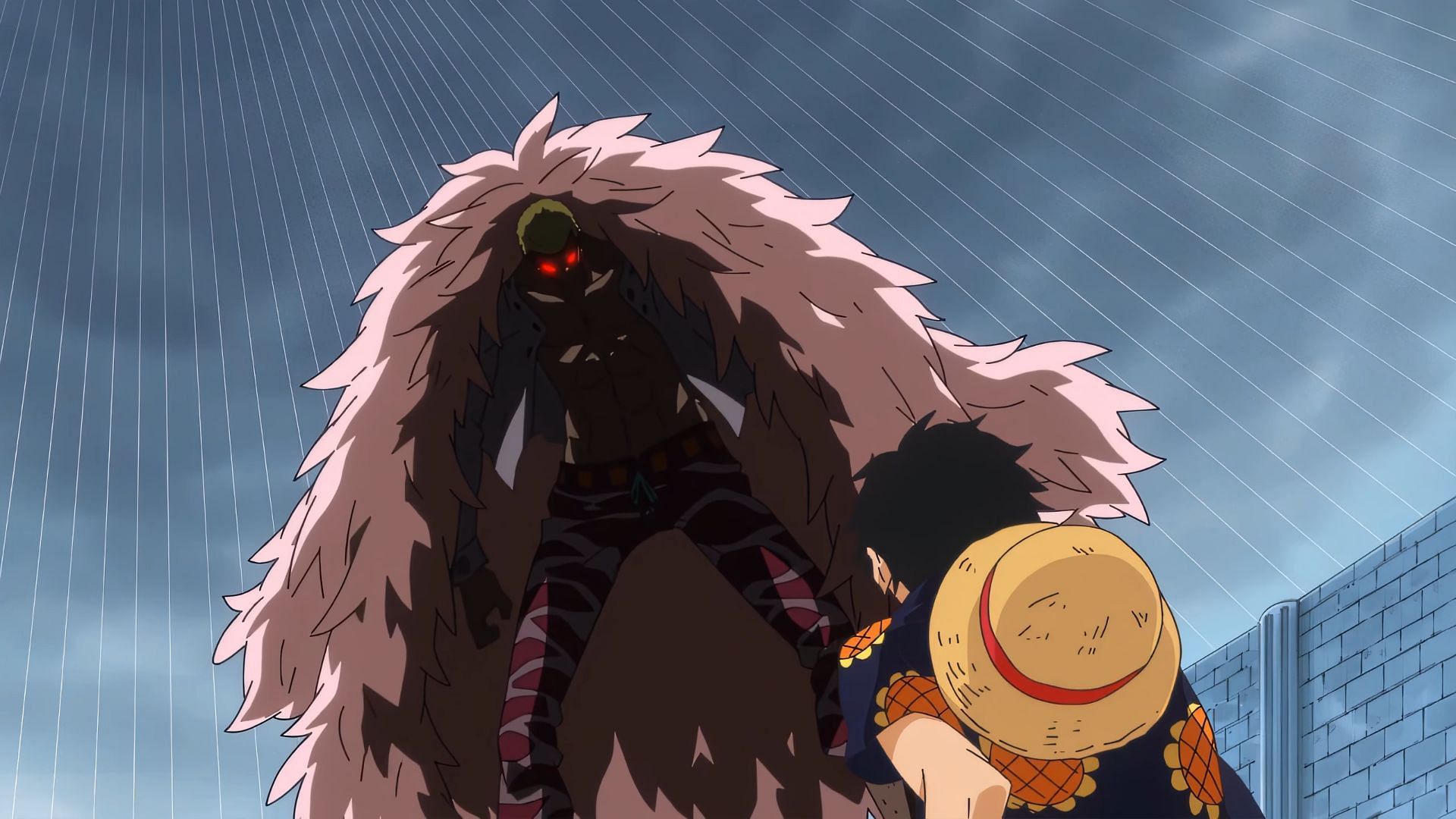Doflamingo as seen in anime (Image via Toei Animation)