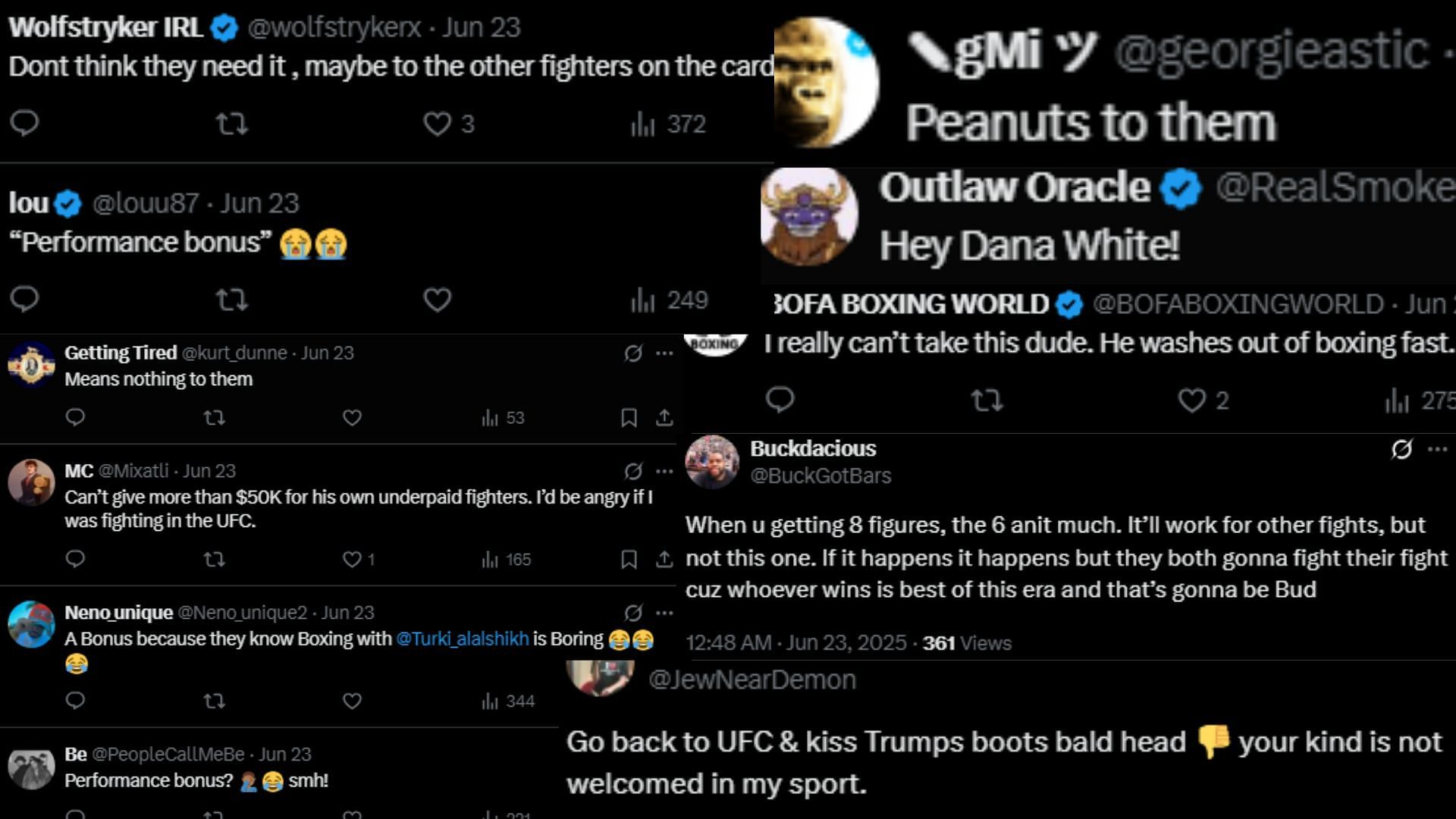 Fan comments. [Screenshots courtesy: @ringmagazine on X]