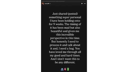 Jessie J's IG story (Image via Instagram/ @jessiej)