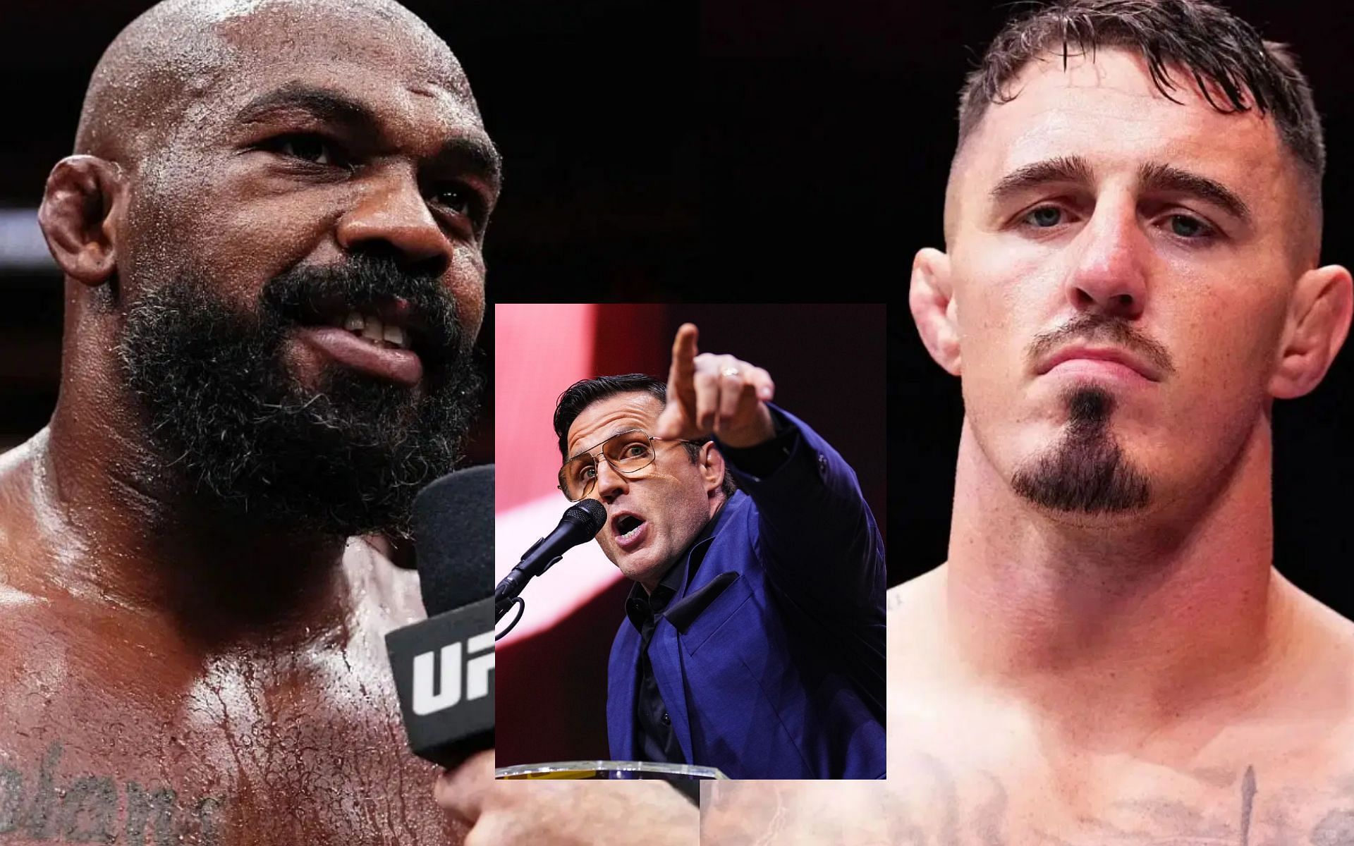 Chael Sonnen talks about dwindling hype of Jon Jones vs. Tom Aspinall clash. [Images courtesy: Getty]