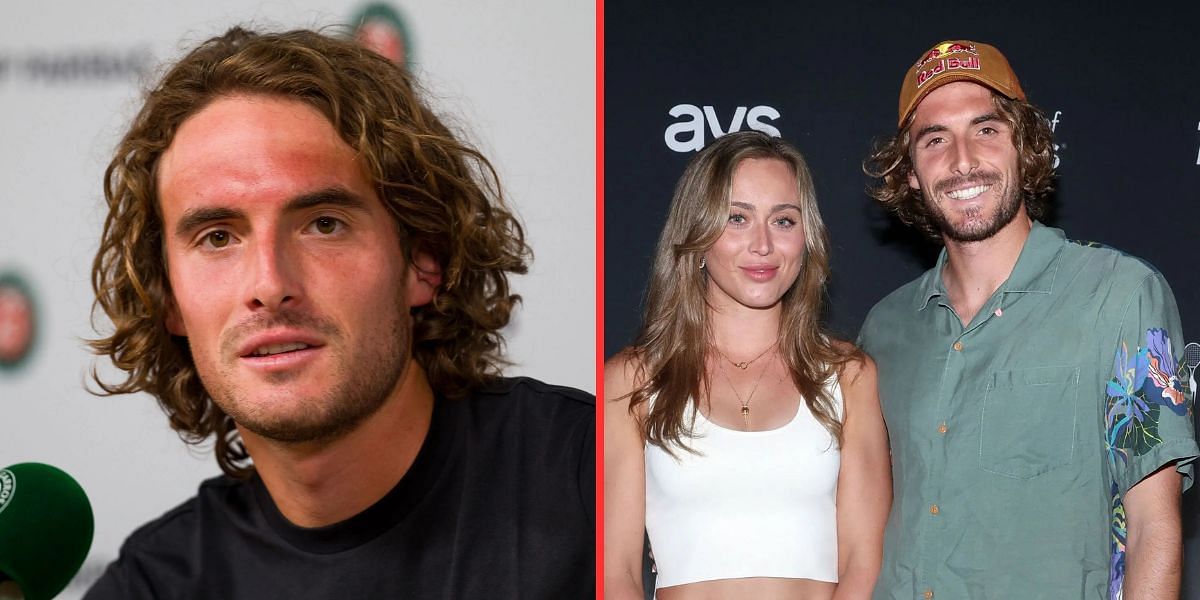 Stefanos Tsitsipas (left), Paula Badosa and Stefanos Tsitsipas (right), Sources: Getty