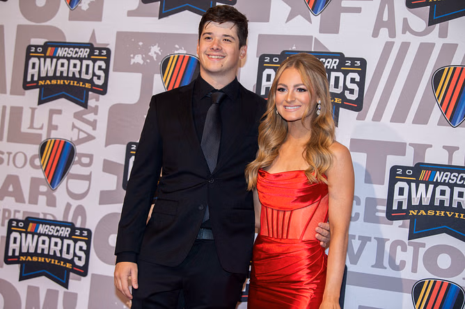 Harrison Burton's fiancée celebrates bachelorette bash with Todd Gilliland and Zane Smith's wives in chic coordinated pink looks