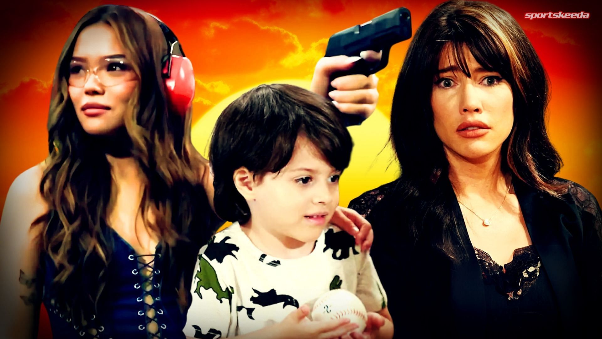 Luna, Steffy and Hayes on The Bold and the Beautiful (Custom edit by Sportskeeda, Original Image [CBS])