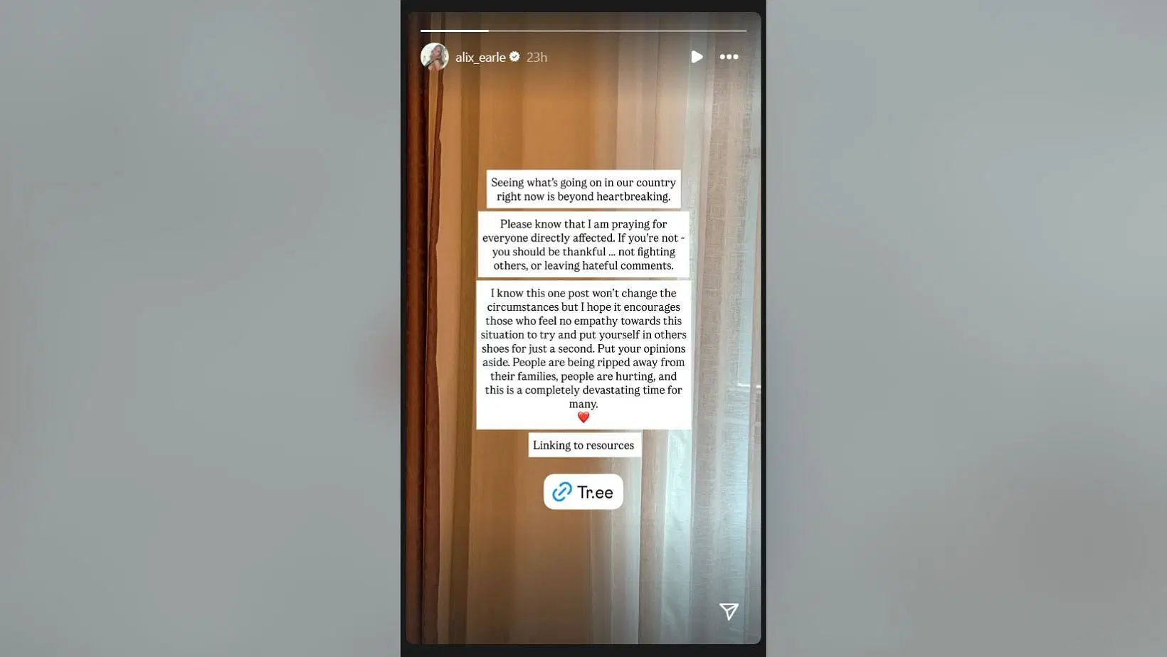 Braxton Berrios&#039; GF Alix Earle speaks out against the heartbreaking impact of LA immigration raids (Image Credit: Earle/IG)