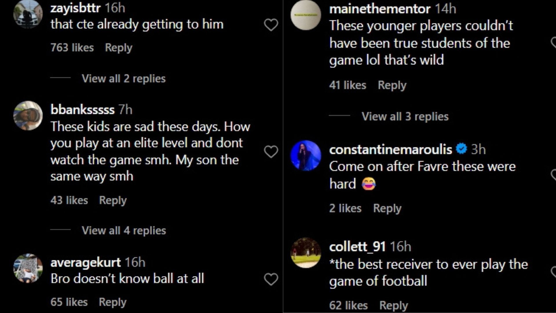 Screenshot of the fan comments [Image credits: Instagram]