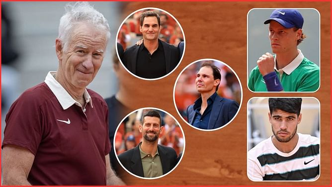 John McEnroe boldly claims Federer, Nadal, and Djokovic's Grand Slam tallies won't be matched by Carlos Alcaraz and Jannik Sinner