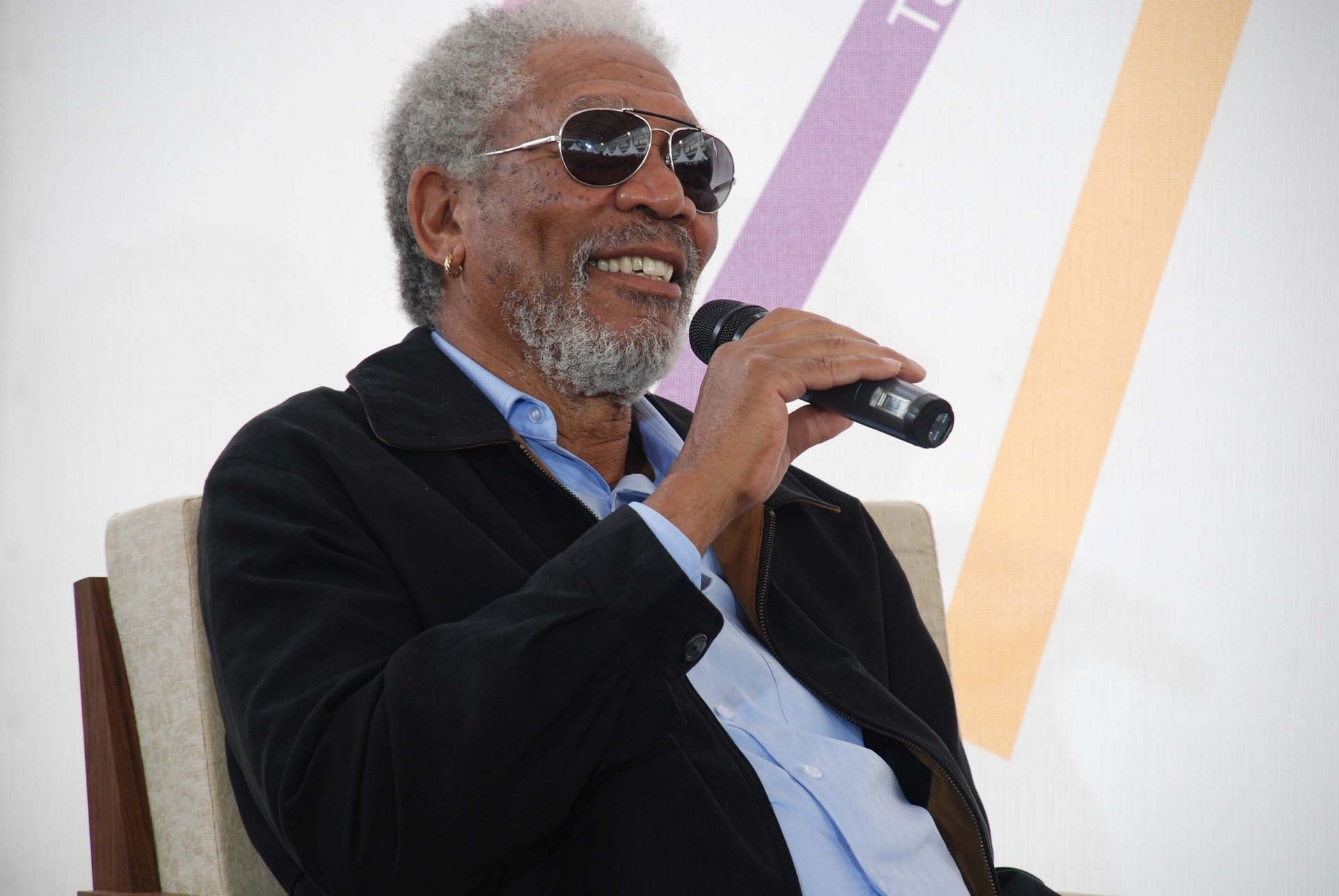 American actor and film producer Morgan Freeman