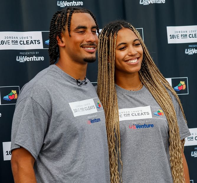 Jordan Love’s fiancée Ronika Stone gets her "fan girling" moments as Packers QB rocks Dodgers jersey at celebrity softball game in LA