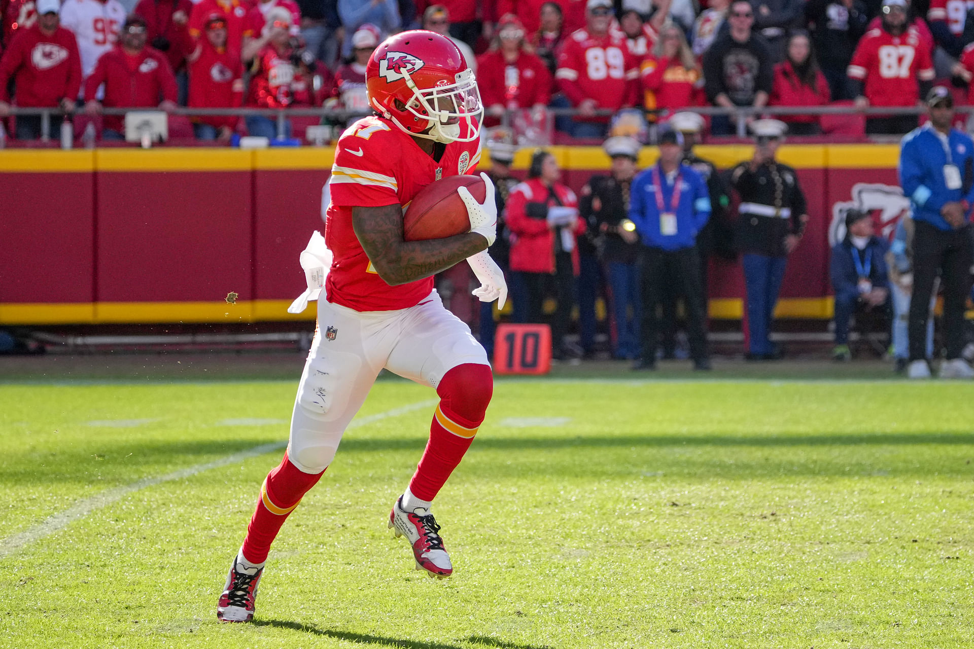 &quot;Mahomes won a ring with rappers and mailman&quot;- NFL fans react to Mecole Hardman teasing new rap song (Image credit: Imagn)