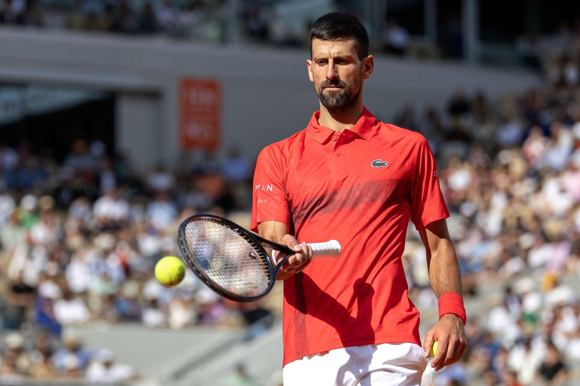 Novak Djokovic at the 2025 French Open (Source: Getty)