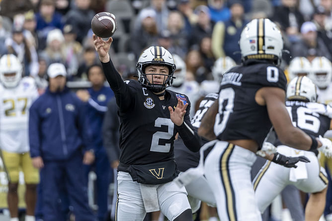 "Early signs of CTE," "Shameless" - CFB fans roast Vanderbilt's Diego Pavia for taking shots at Big Ten, Nebraska