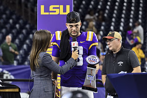 "I’m fully behind him 100%": Garrett Nussmeier shrugs off Brian Kelly's hot seat status with latest remark at Manning Passing Academy