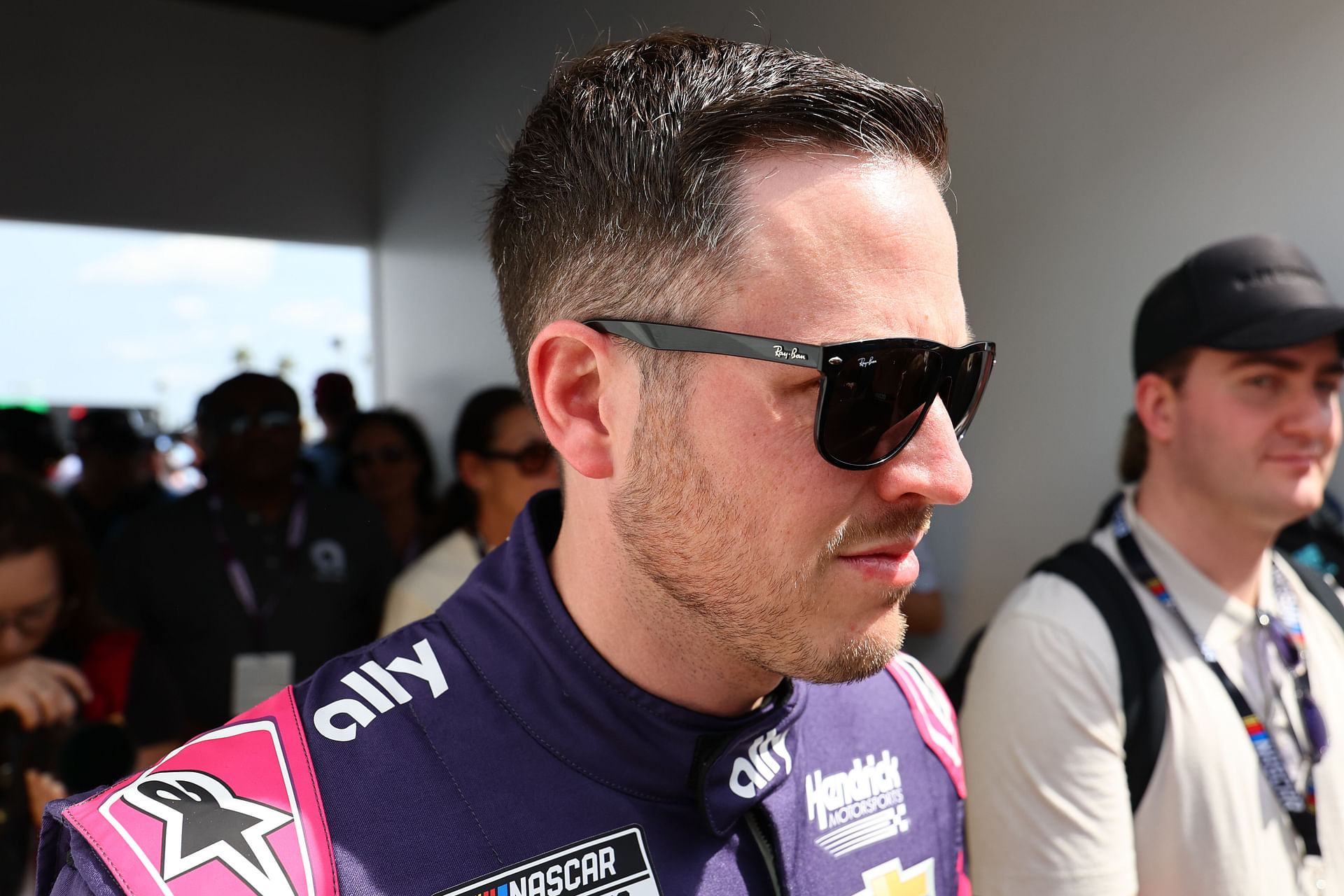 Alex Bowman (48) before the Daytona 500 at Daytona International Speedway. Source: Imagn