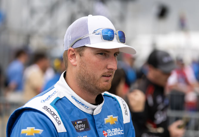 “Flip me off again motherfu**er”: Austin Hill involved in a heated exchange with NASCAR rival following Atlanta race