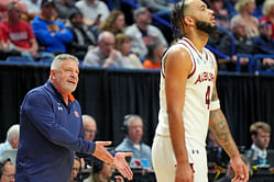 Despite not meeting national championship expectations, Auburn HC Bruce Pearl claims "no one affected winning" more than Tigers' 6'10'' superstar