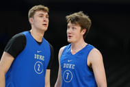 NCAA Basketball: Cooper Flagg (L) and Kon Knueppel in action for Duke - Source: Imagn