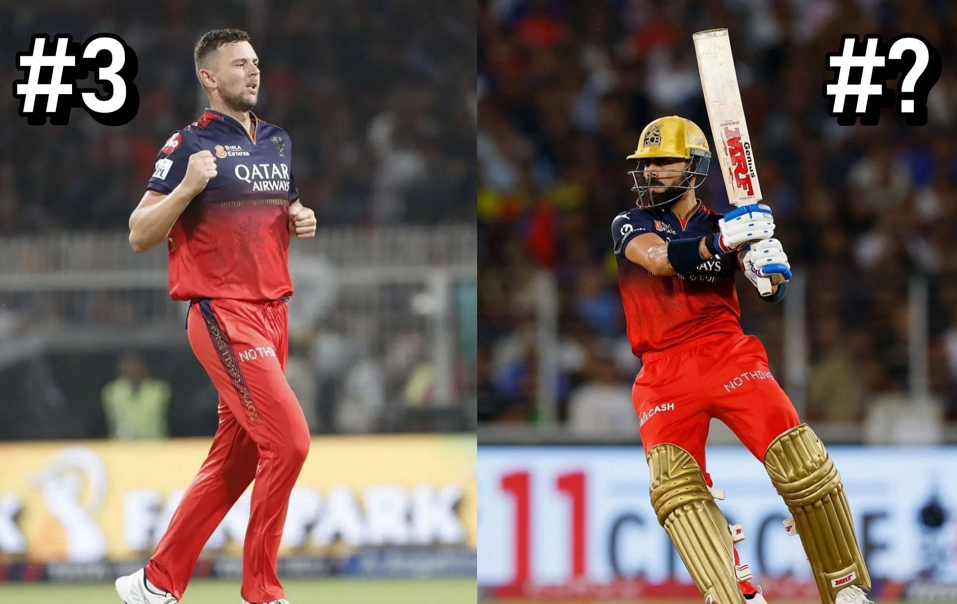 Josh Hazlewood, Virat Kohli 
