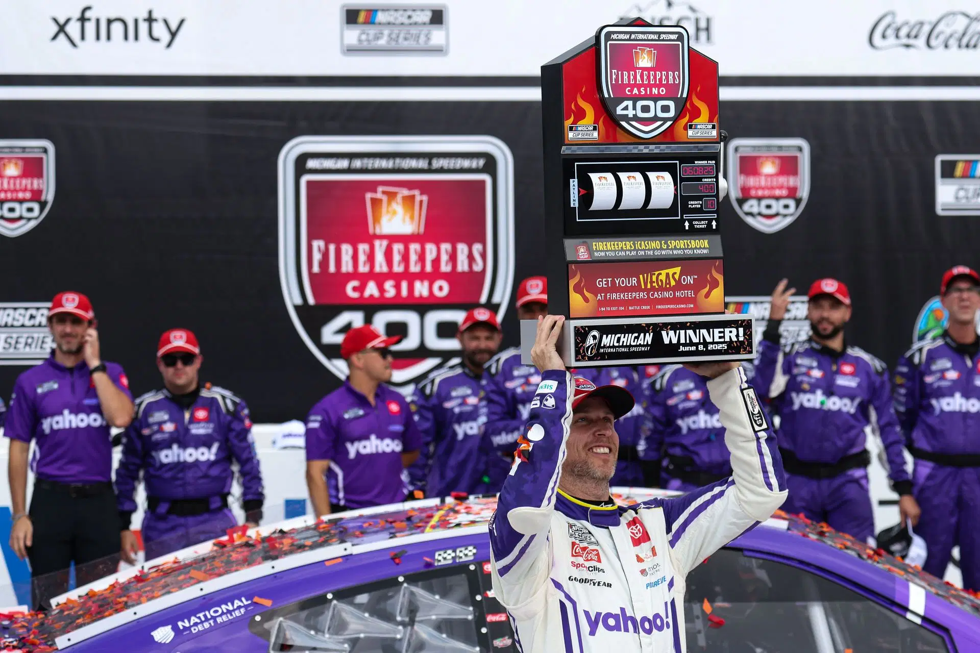 “He did not disappoint”: NASCAR veteran reacts to how Denny Hamlin’s bold post-Michigan win antics made fans stick to their seat