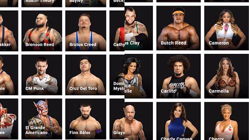 The star was removed from the RAW roster page (left) and put on the Alumni page (right) (Credit: WWE.com)