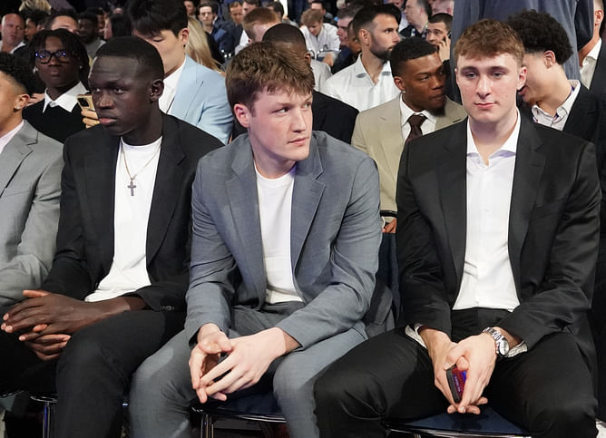 "He'll go well with Markkanen" - NBA fans react to Jazz & Hornets shortlisting Cooper Flagg's Duke teammate Kon Knueppel