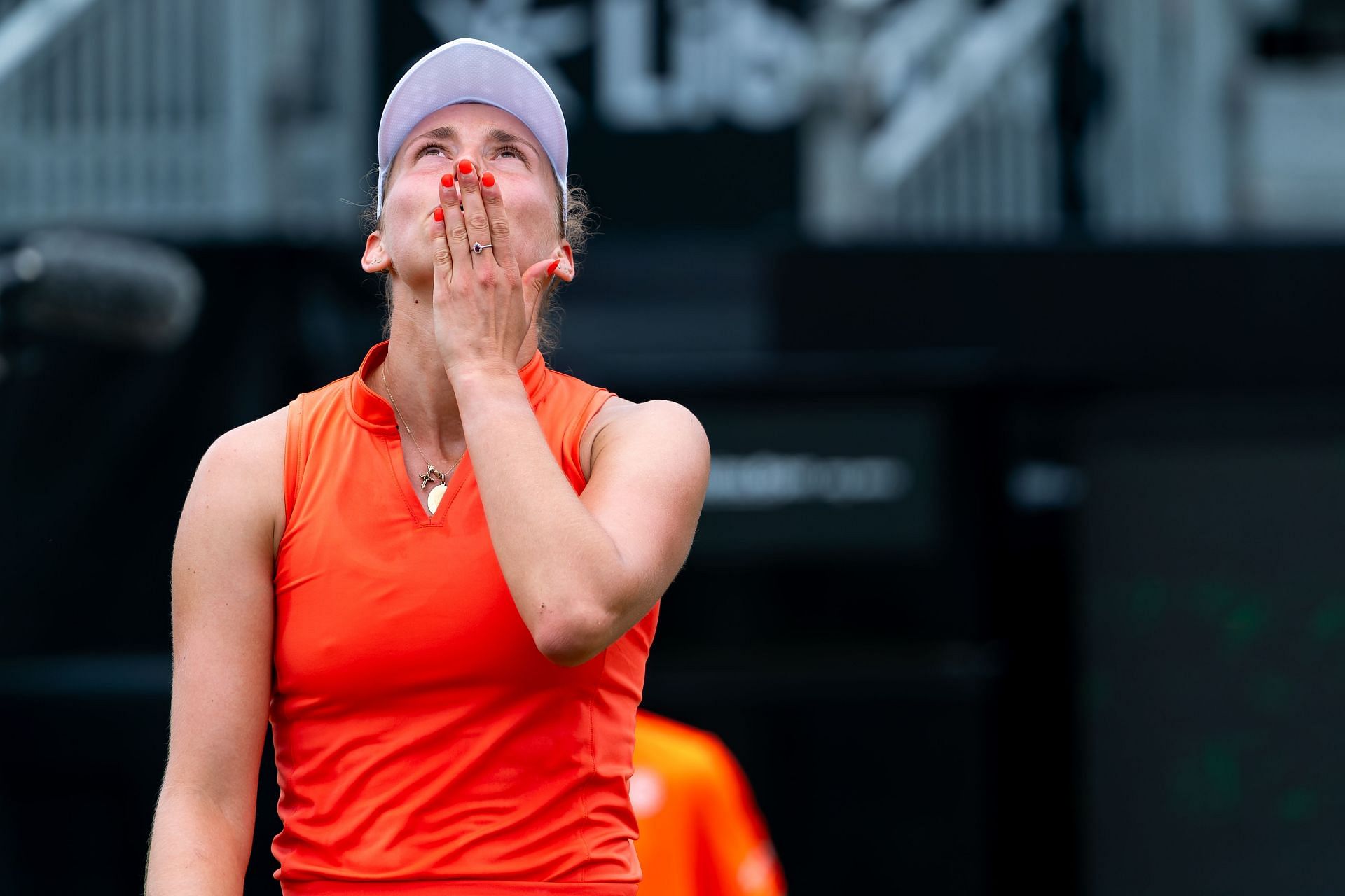 Mertens at the Libema Open Grass Court Championships - Source: Getty
