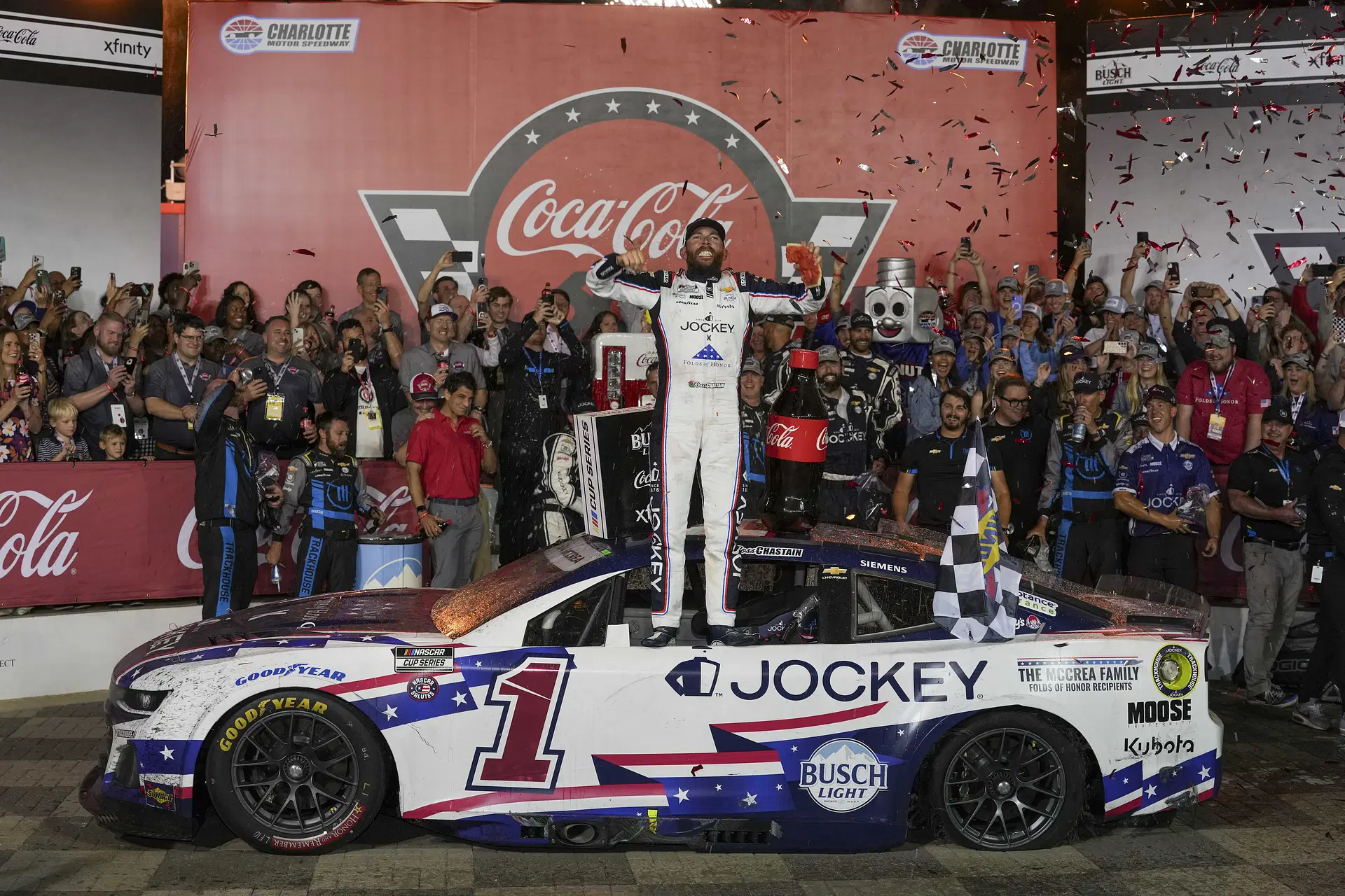 Ross Chastain won the 2025 Coca-Cola 600 at Charlotte Motor Speedway - Source: Imagn