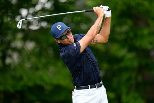 Rickie Fowler tees off at the 2025 Memorial Tournament - Image Source: Imagn