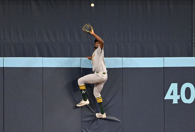 WATCH: Athletics rookie Denzel Clarke goes viral for insane HR robbery vs Angels - Here's another stunning catch he made just 2 days ago