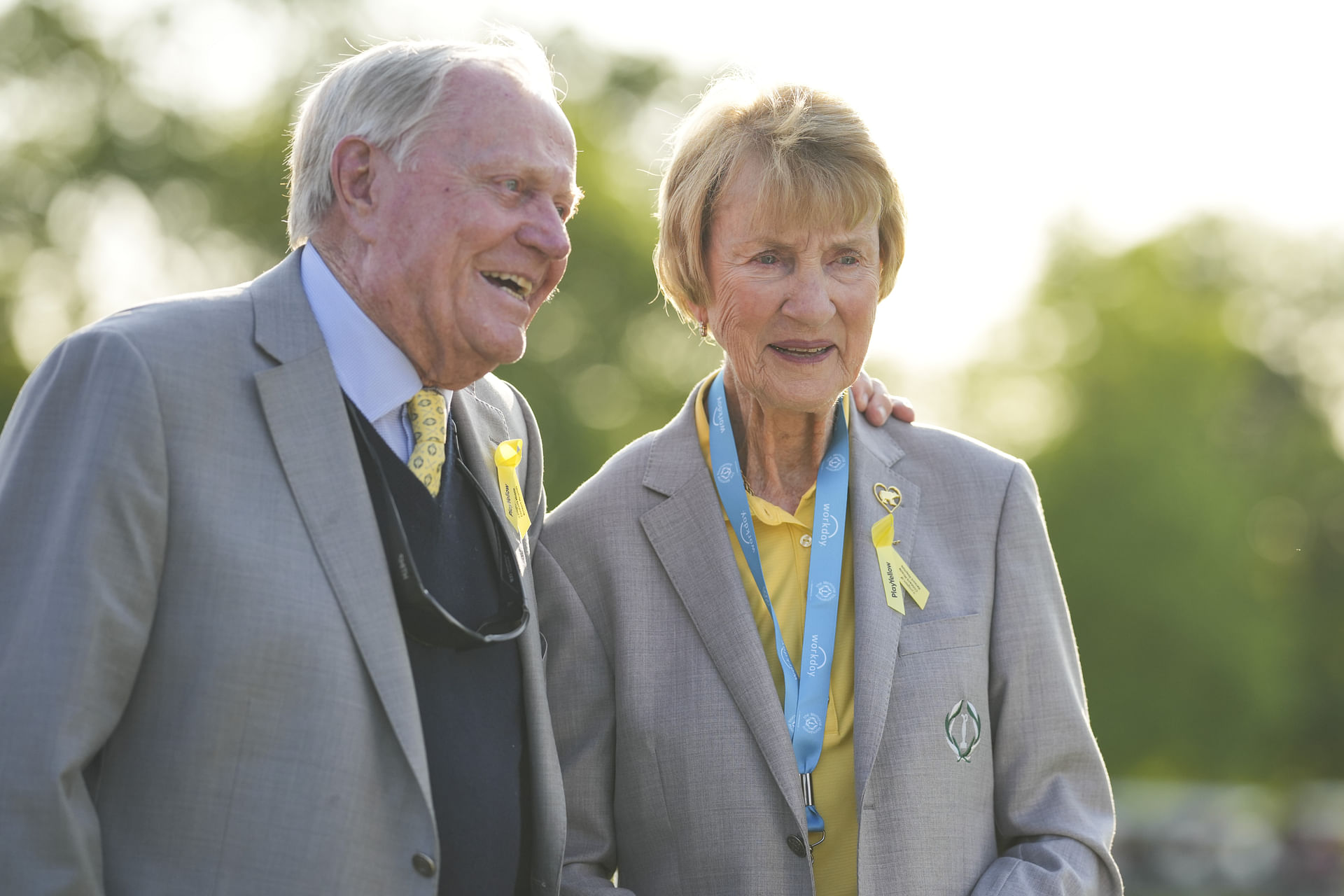 Jack Nicklaus alongside his wife Barbara at the Memorial Tournament presented by Workday - Final Round - Source: Imagn