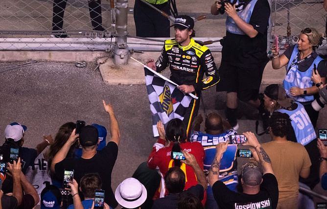 “A full-circle moment”: Ryan Blaney recalls his surprise interview with former boss Brad Keselowski after maiden Cup win with Wood Brothers Racing