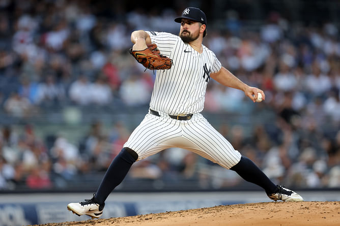 Carlos Rodon's wife Ashley blasts fans for vile messages after Yankees star's tough start against Red Sox