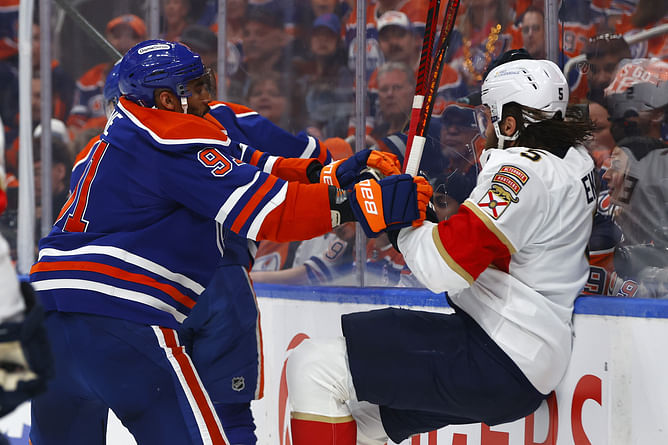 Oilers' Evander Kane takes subtle dig at Matthew Tkachuk after thrilling Game 1 OT win against Panthers