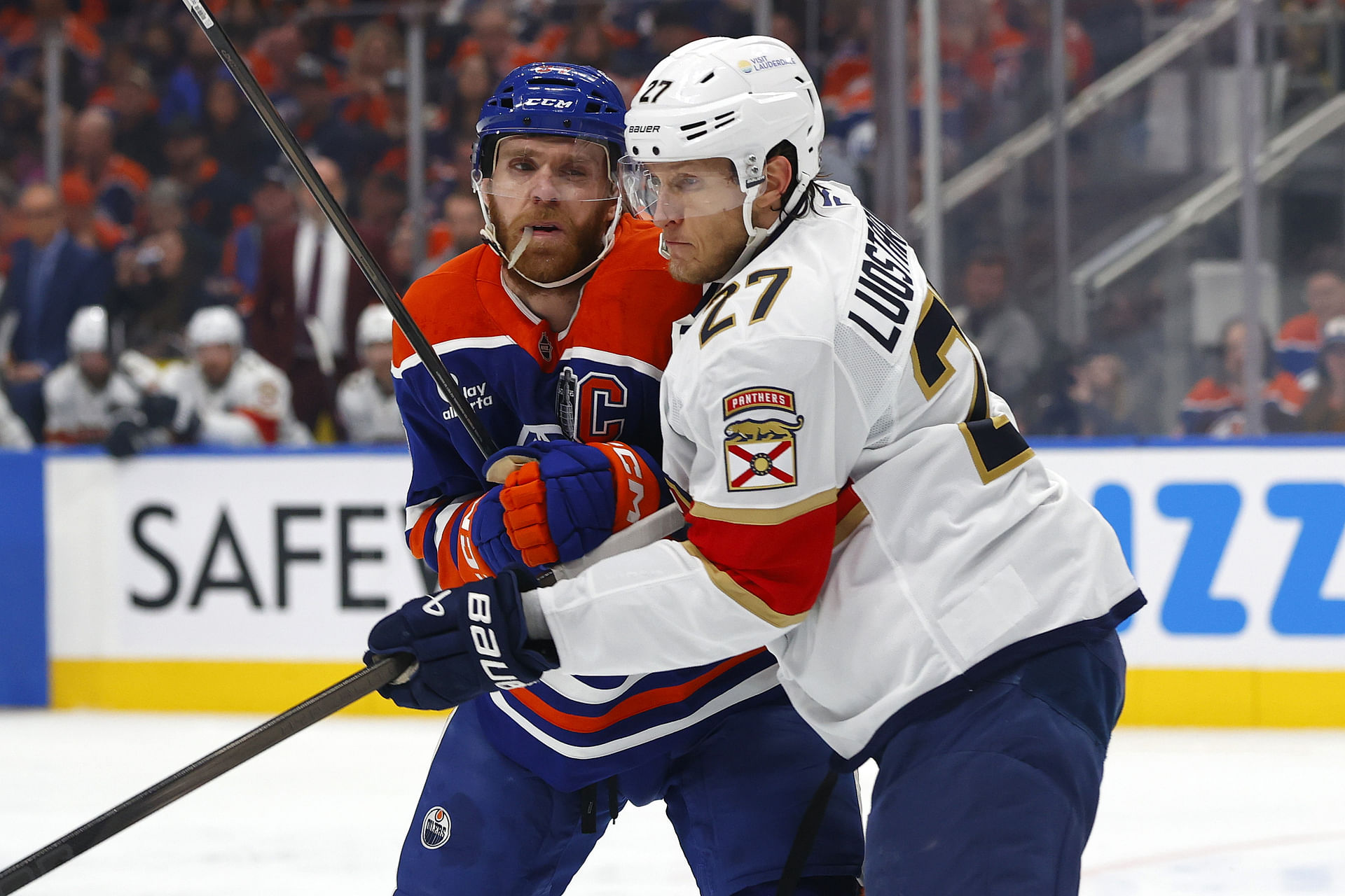 Eetu Luostarinen and the Panthers could not contain Connor McDavid in Game 1 - Source: Imagn