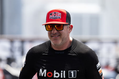 NHRA top fuel driver Tony Stewart during the Thunder Valley Nationals at Bristol Dragway. Source: Imagn
