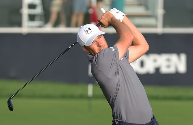 Jordan Spieth has a three-word response to a close lip out at US Open Round 1