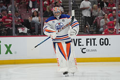 Oilers’ Stuart Skinner makes his feelings known on getting ‘hit down’ by Panthers in Game 3 of Stanley Cup Final