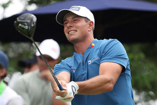 Viktor Hovland during the third round of the 2025 US Open - Image Source: Imagn