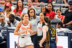 Watch: Caitlin Clark slammed by Marina Mabrey in aftermath of Jacy Sheldon’s flagrant foul