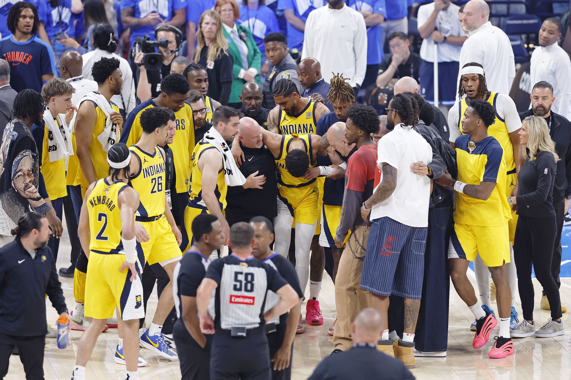 Pacers lose Game 7 without Tyrese Haliburton. (Photo: IMAGN)