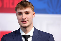 "About to make millions and can’t even do his hair" "No chains, no goofy just the number one pick": Fans react as Cooper Flagg debuts NBA draft outfit