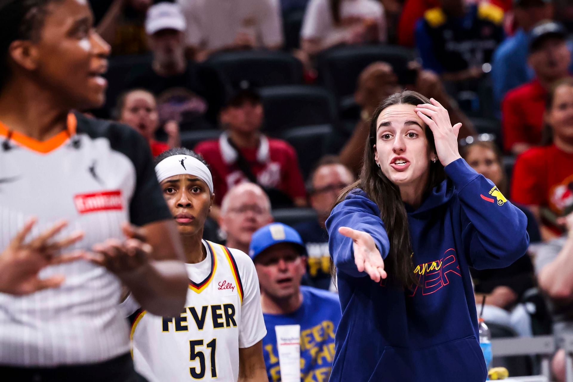 Indiana Fever fans concerned as team continues to struggle without Caitlin Clark. -- Photo by GETTY