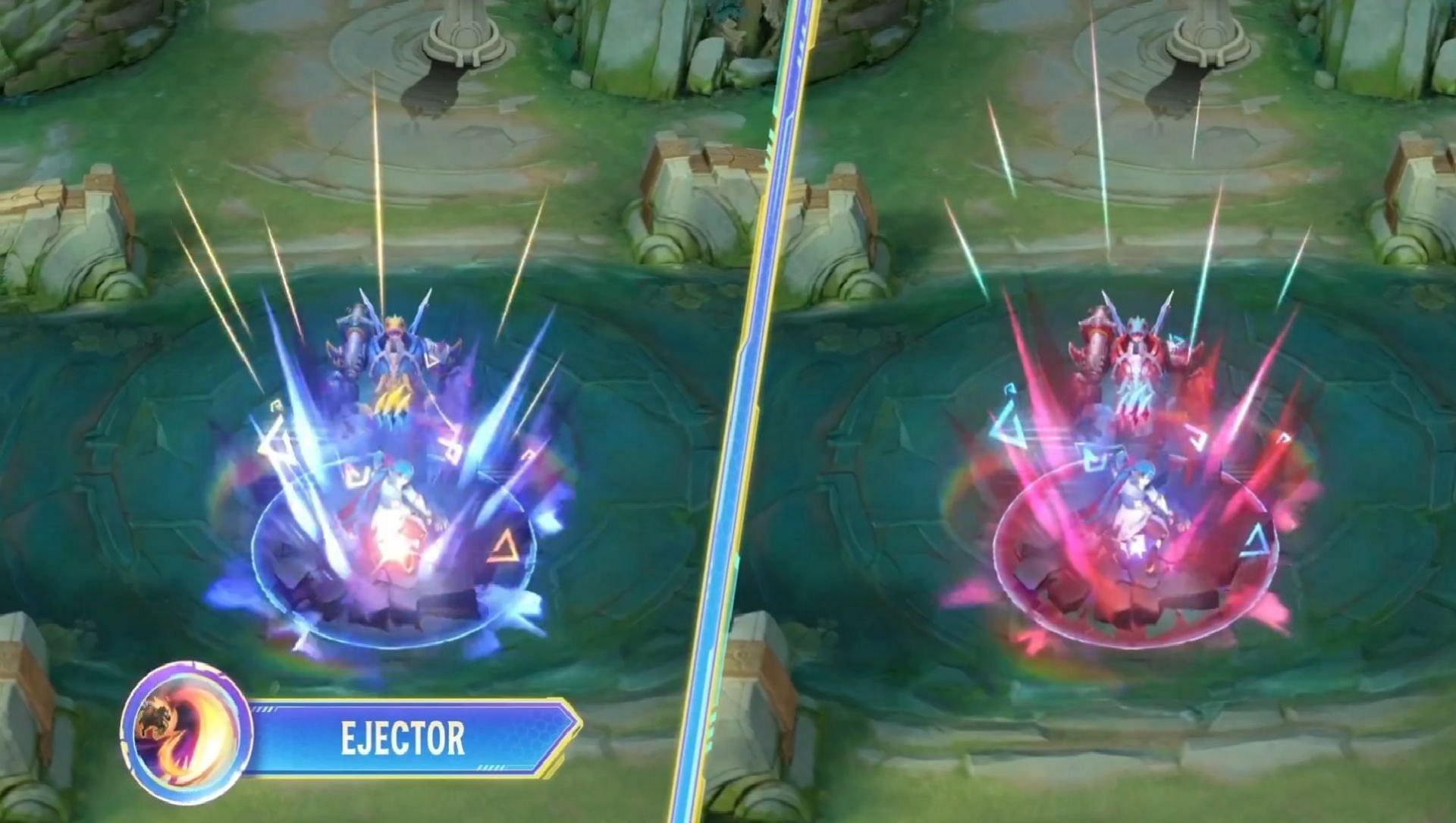 Jawhead second skill effects wearing the skins (Image via Moonton Games)