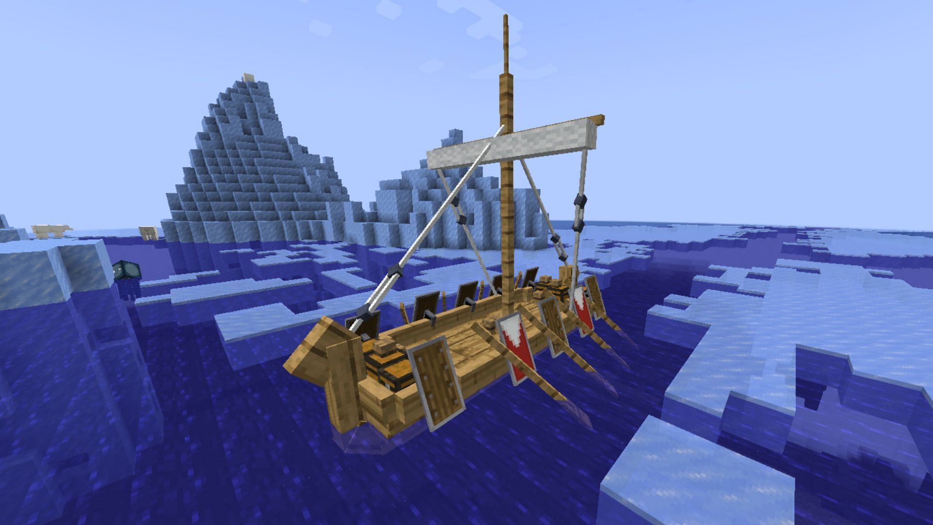 Small ships is a simple mod that adds various ship-building features to Minecraft (Image via Modrinth/talhanation)