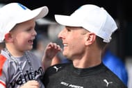 Will Power with his son at IndyCar's Bommarito Automotive Group 500 - Source: Getty