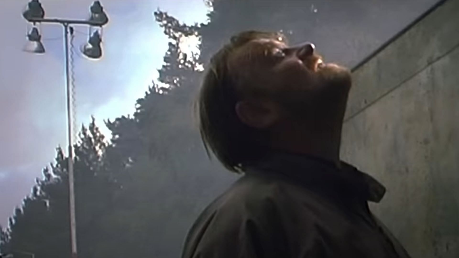 Frank gets a drop of blood in his eye (Image via YouTube/Sony Pictures Entertainment)