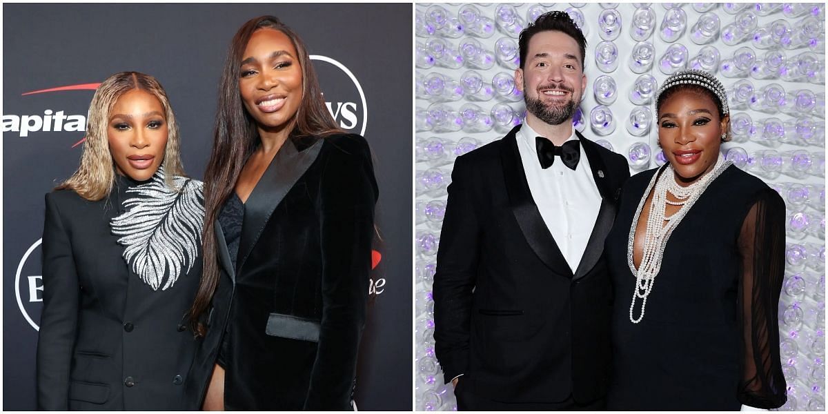 Serena Williams, Venus Williams and Alexis Ohanian