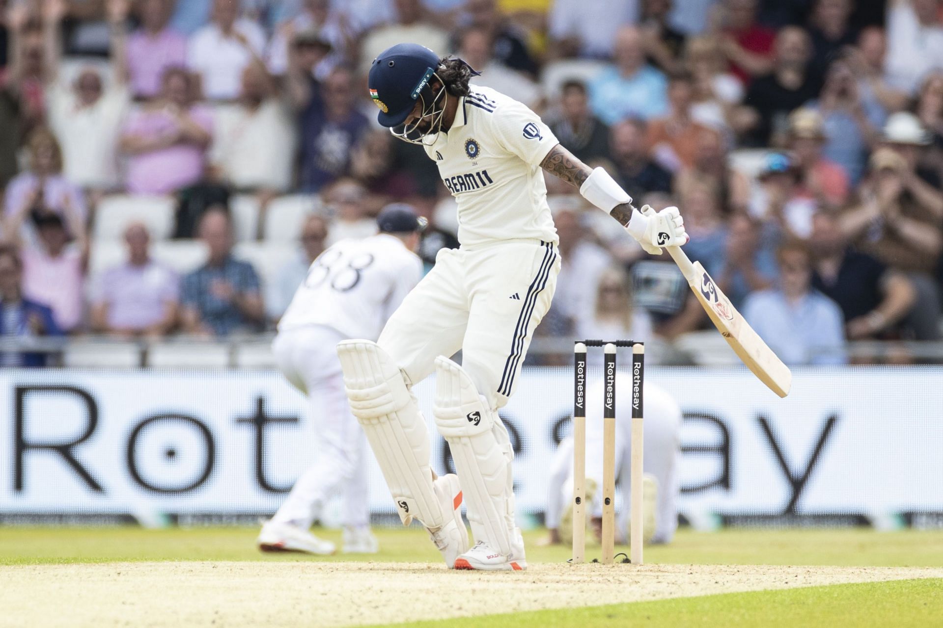 KL RAHUL LOST HIS WICKET AN OVER BEFORE LUNCH. [P/C: Getty]
