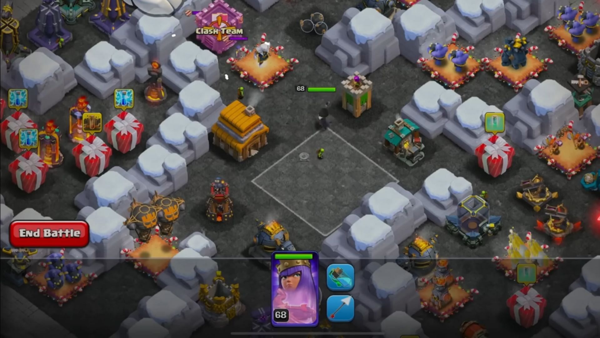 Placement of Archer Queen (Image via Supercell)