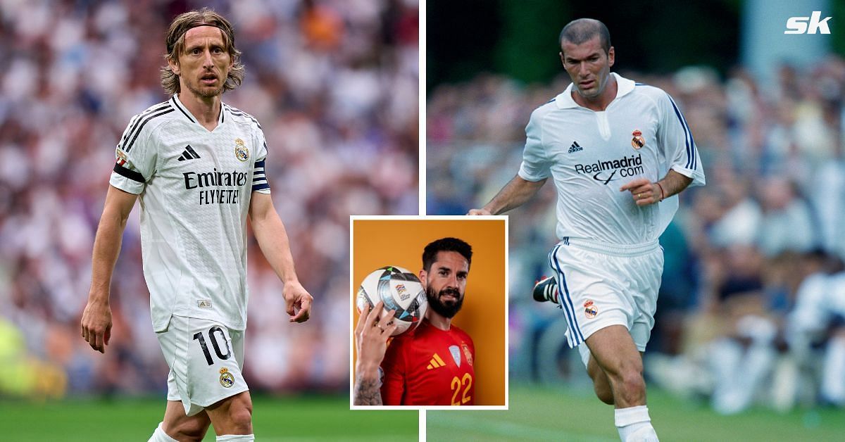 Luka Modric, Isco, and Zinedine Zidane